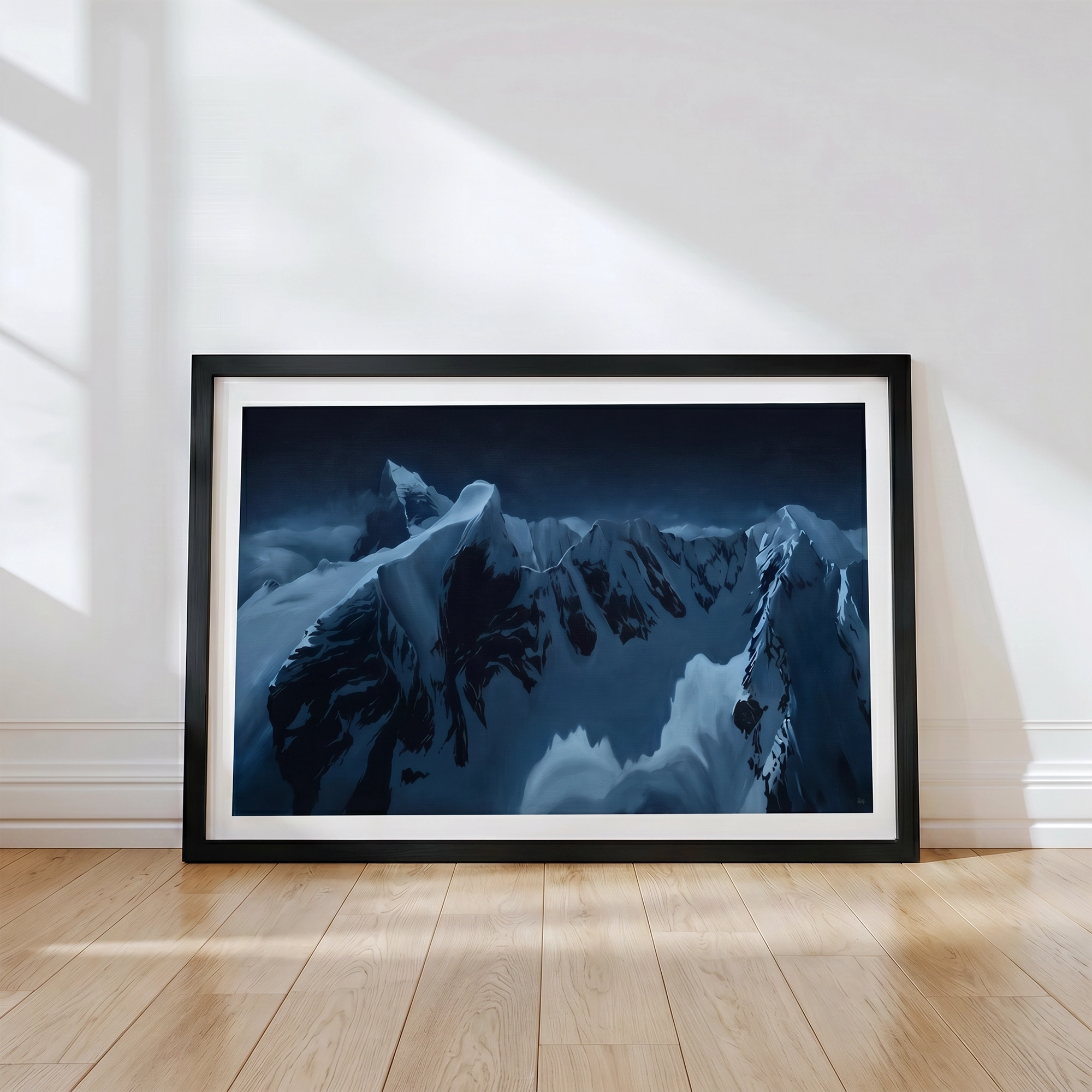 Kunsttrykket "Hurrungane" kommer i størrelsen 50 x 100 cm