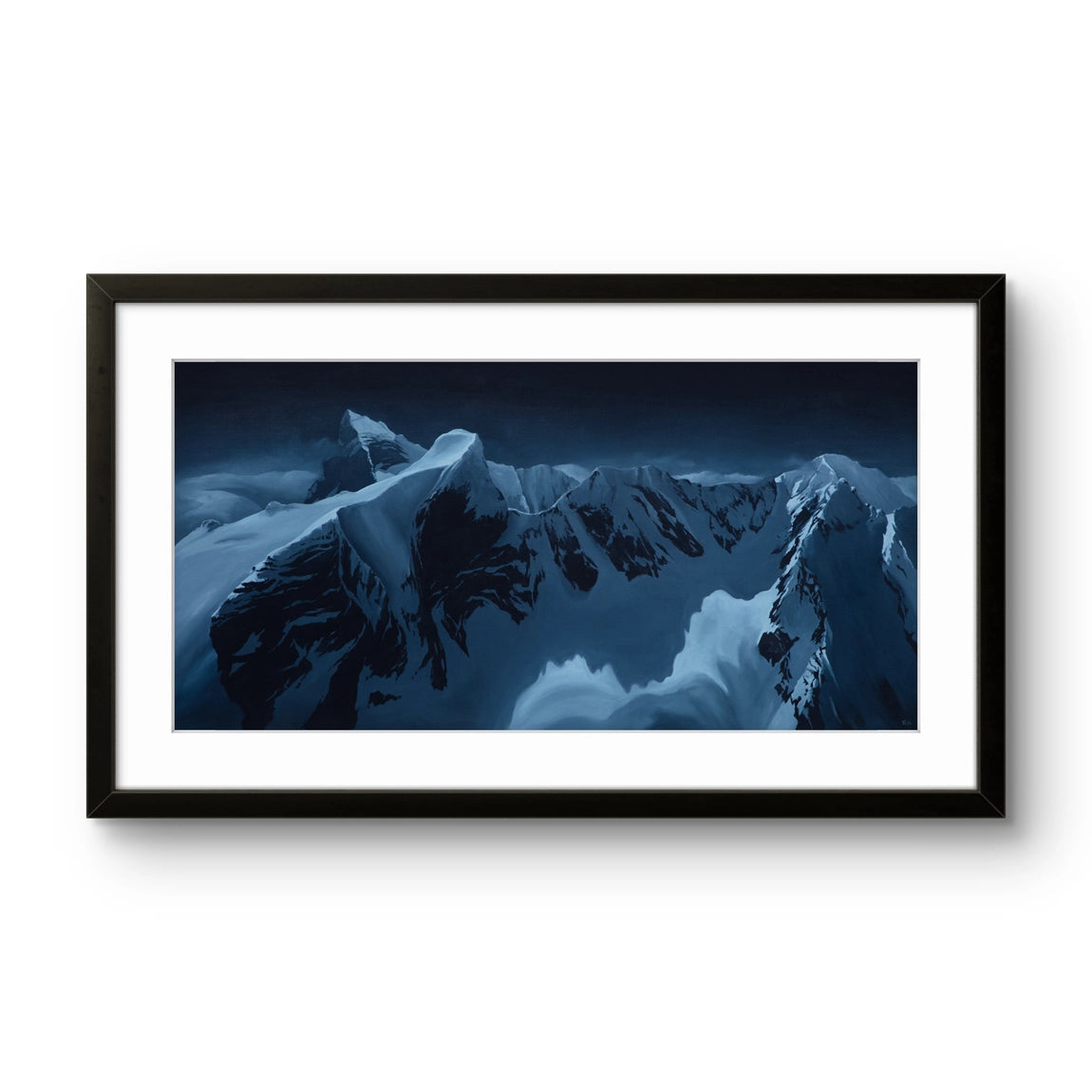 Fine art giclée kunsttrykket "Hurrungane" av den norske kunstneren Torkild Iversen, signert og nummeret i et begrenset opplag på 30 stk