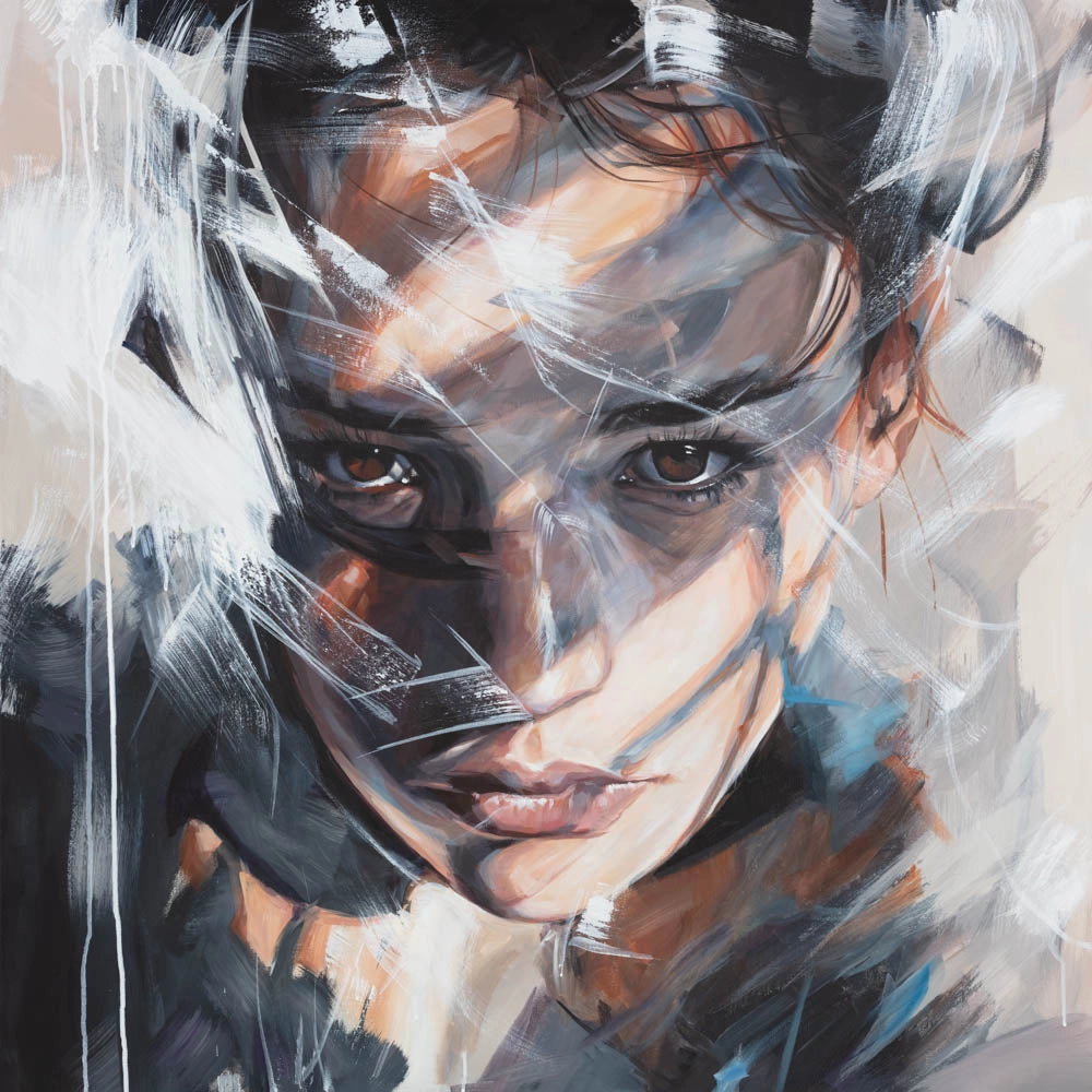 Detaljebilde av kunsttrykket "I already know" av Laila Maria Mæland