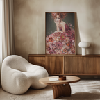 Maleriet "I know you love me" leveres med en ramme av mørk eik.