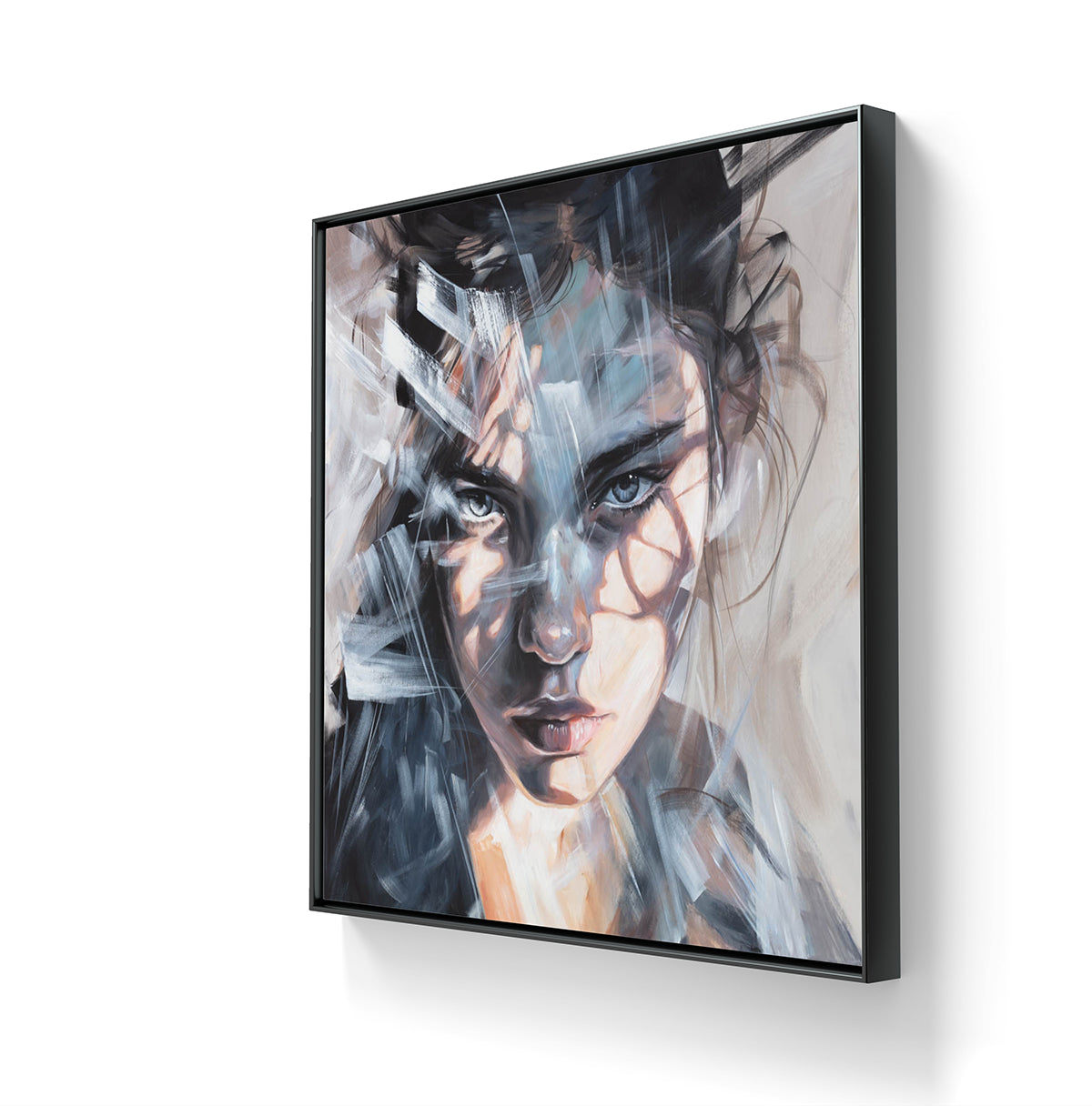 Maleriet "I’m watching you" kommer i størrelsen 100 x 100 cm