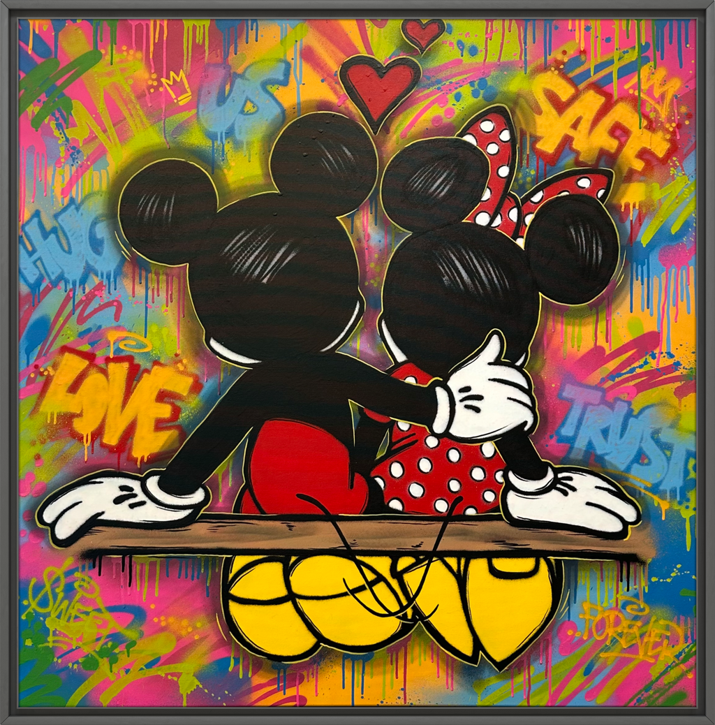 Kunstverket "In This Together" er laget med spray på lerret.