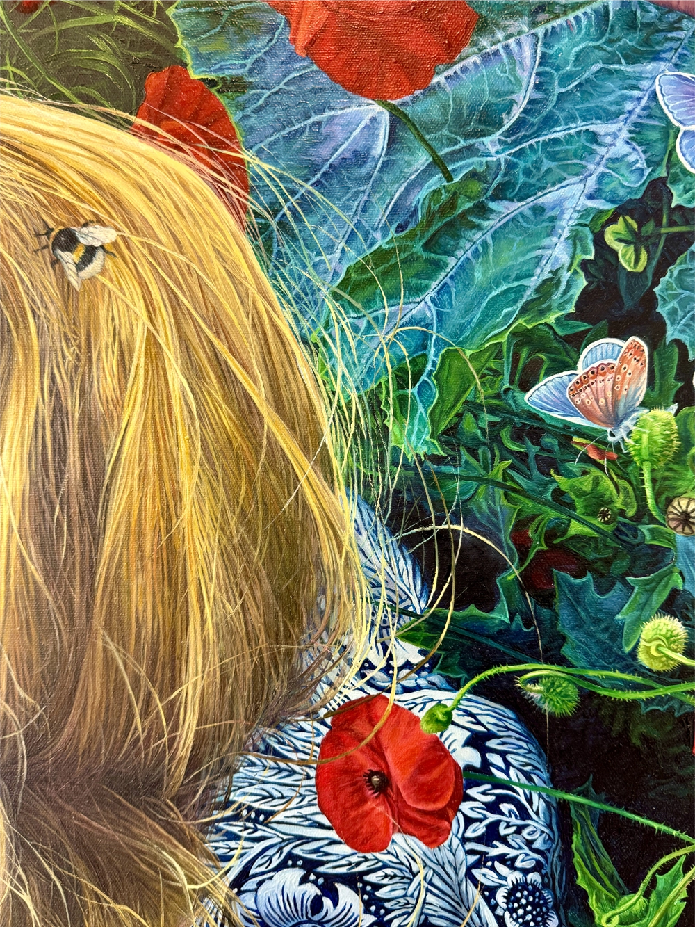 Detaljebilde av maleriet. 