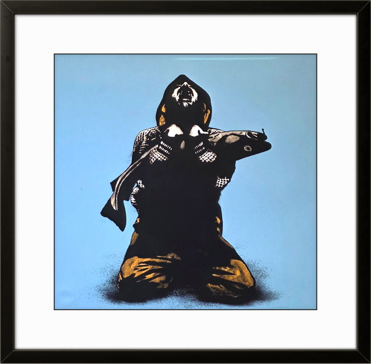 Kunsttrykket "In cod we trust" av Pøbel er en av hans mest ettertraktede kunstverk. 