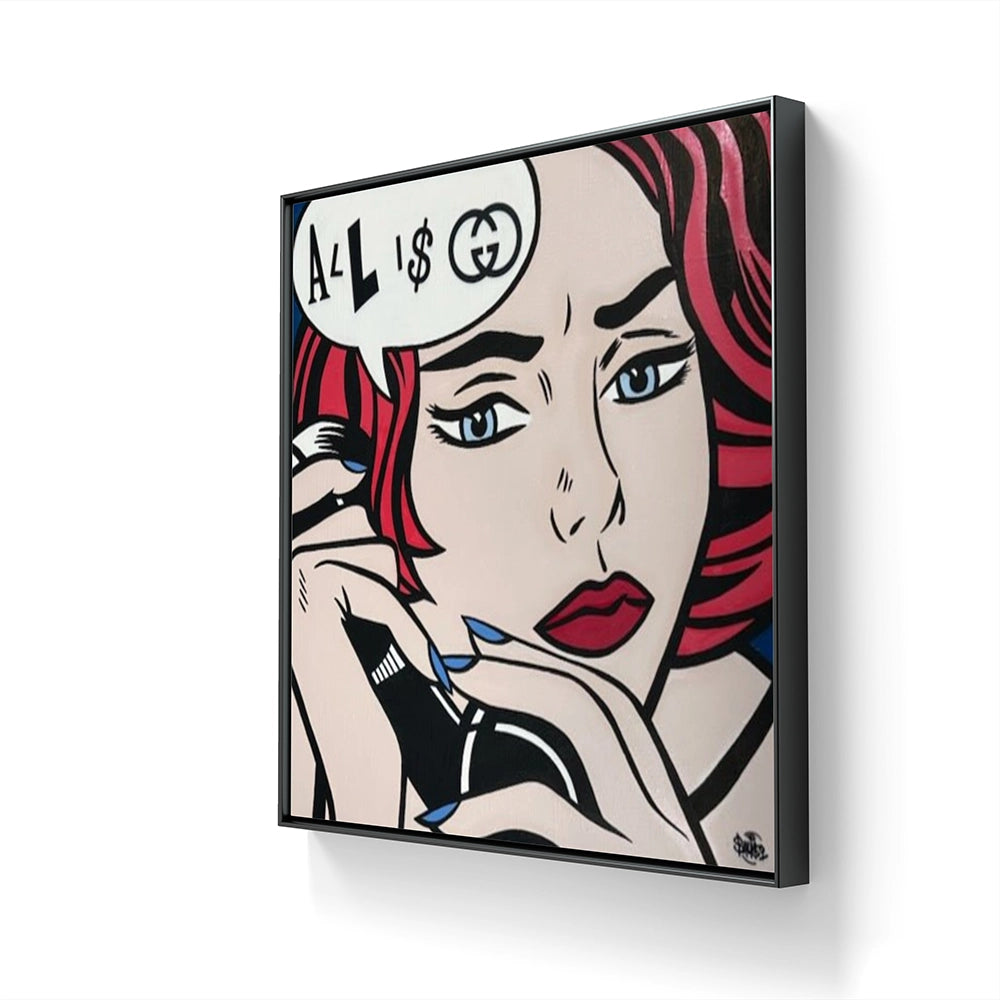 Kunstverket er laget med mixed media på lerret