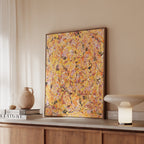 Maleriet "JP No 5" er laget med teknikken action painting