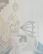 Detaljebilde av maleriet Jin Liu av Ina Matho