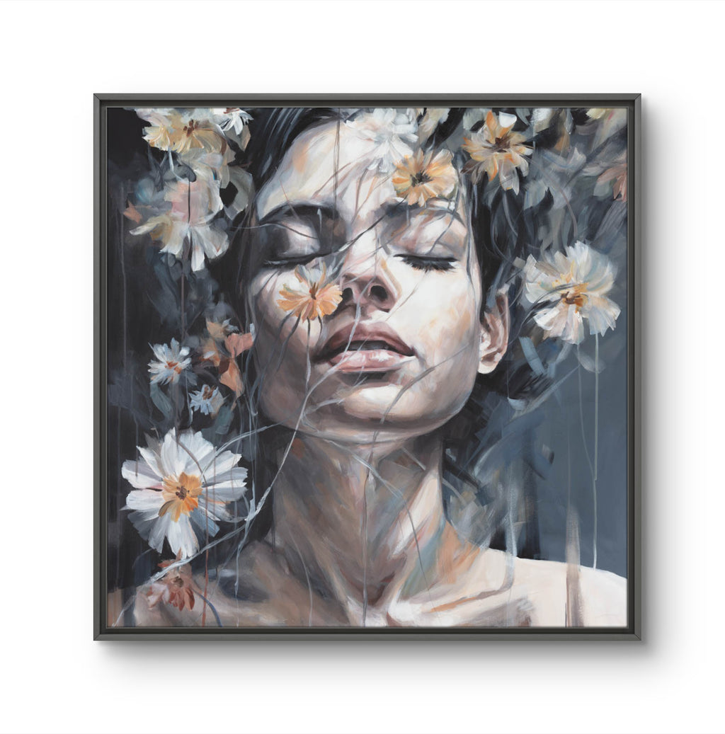 Maleriet "Just bee" av den norske samtidskunstneren Laila Maria Mæland