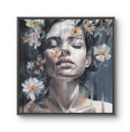 Maleriet "Just bee" av den norske samtidskunstneren Laila Maria Mæland