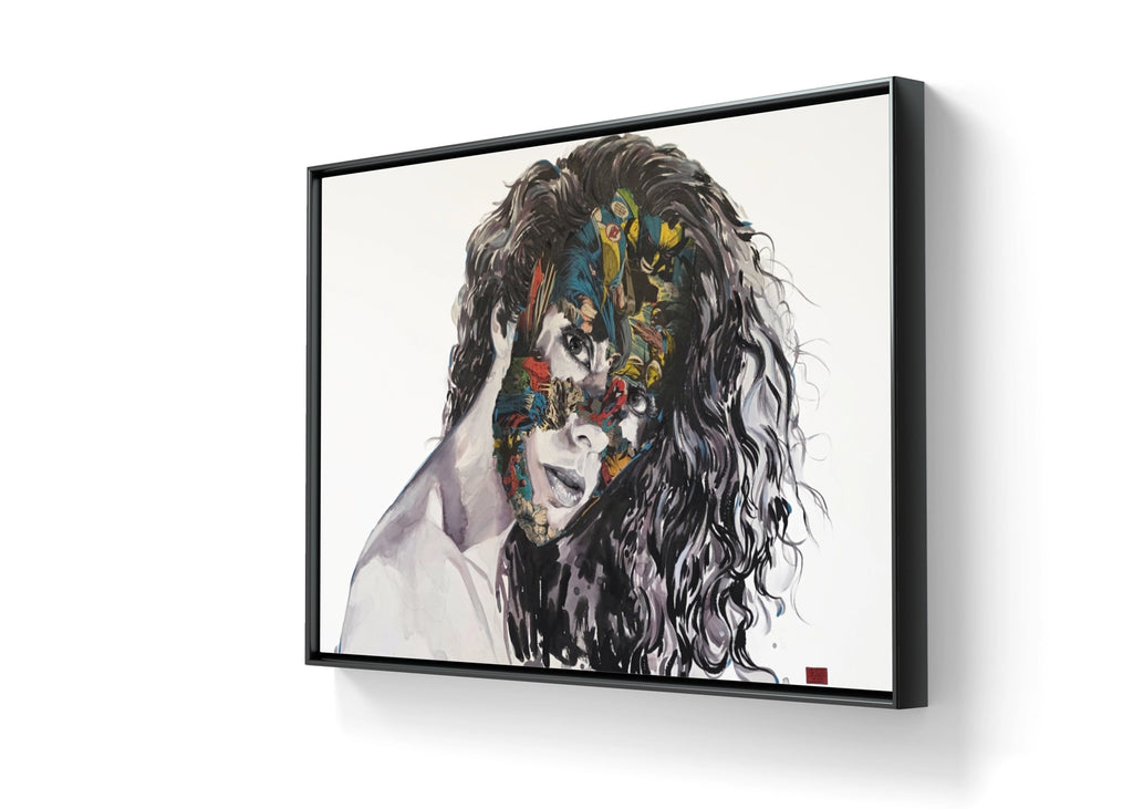 Maleriet "La Cage et Longueur Dónde " av den canadiske samtidskunstneren Sandra Chevrier