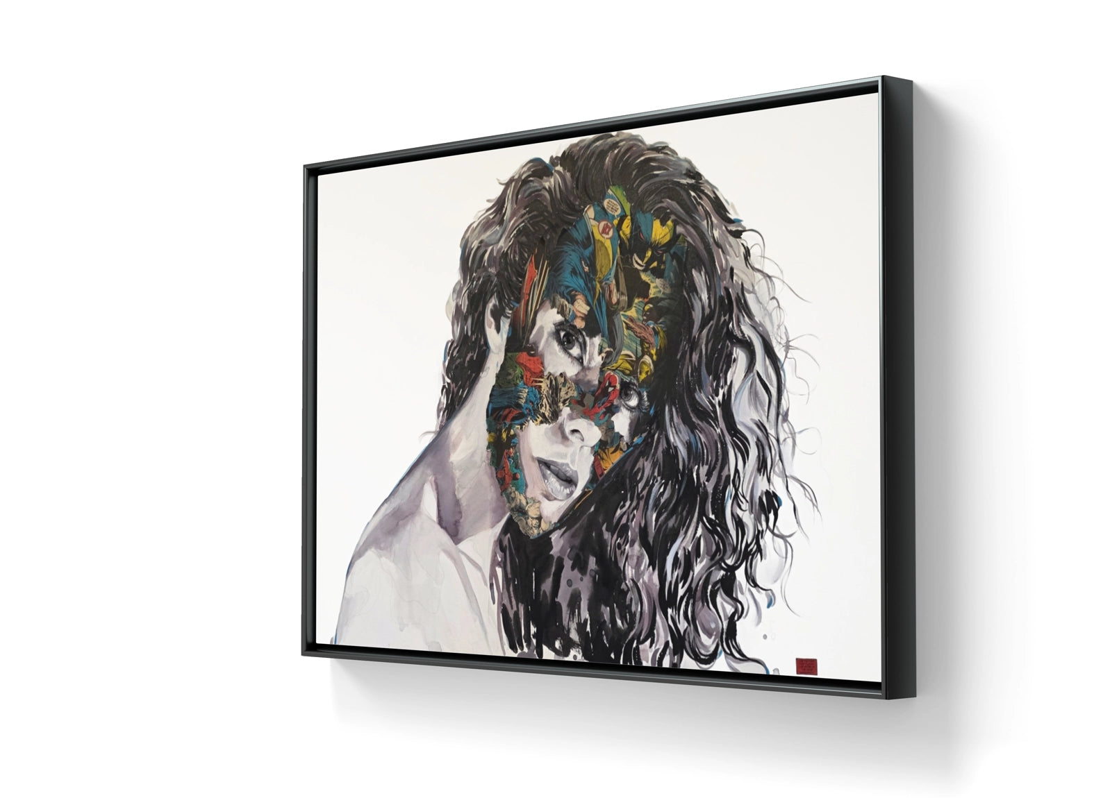 Maleriet "La Cage et Longueur Dónde " av den canadiske samtidskunstneren Sandra Chevrier