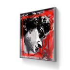 Kunstverket er laget med akryl, glitter og epoxy