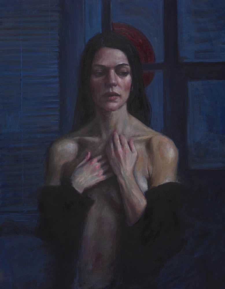 Detaljebilde av maleriet "Mad(e)onna" av Syver Lauritzen