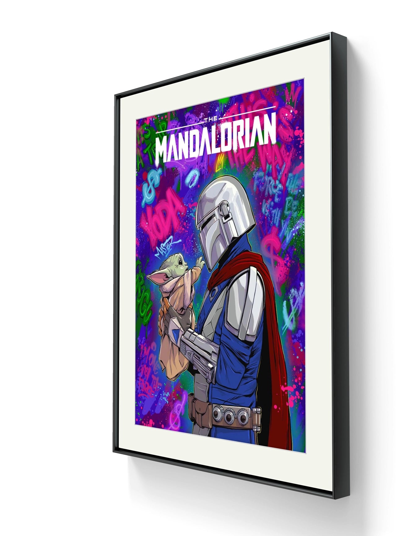 Mandalorian kommer også i en versjon på kunstpapir, denne leveres uten ramme. 