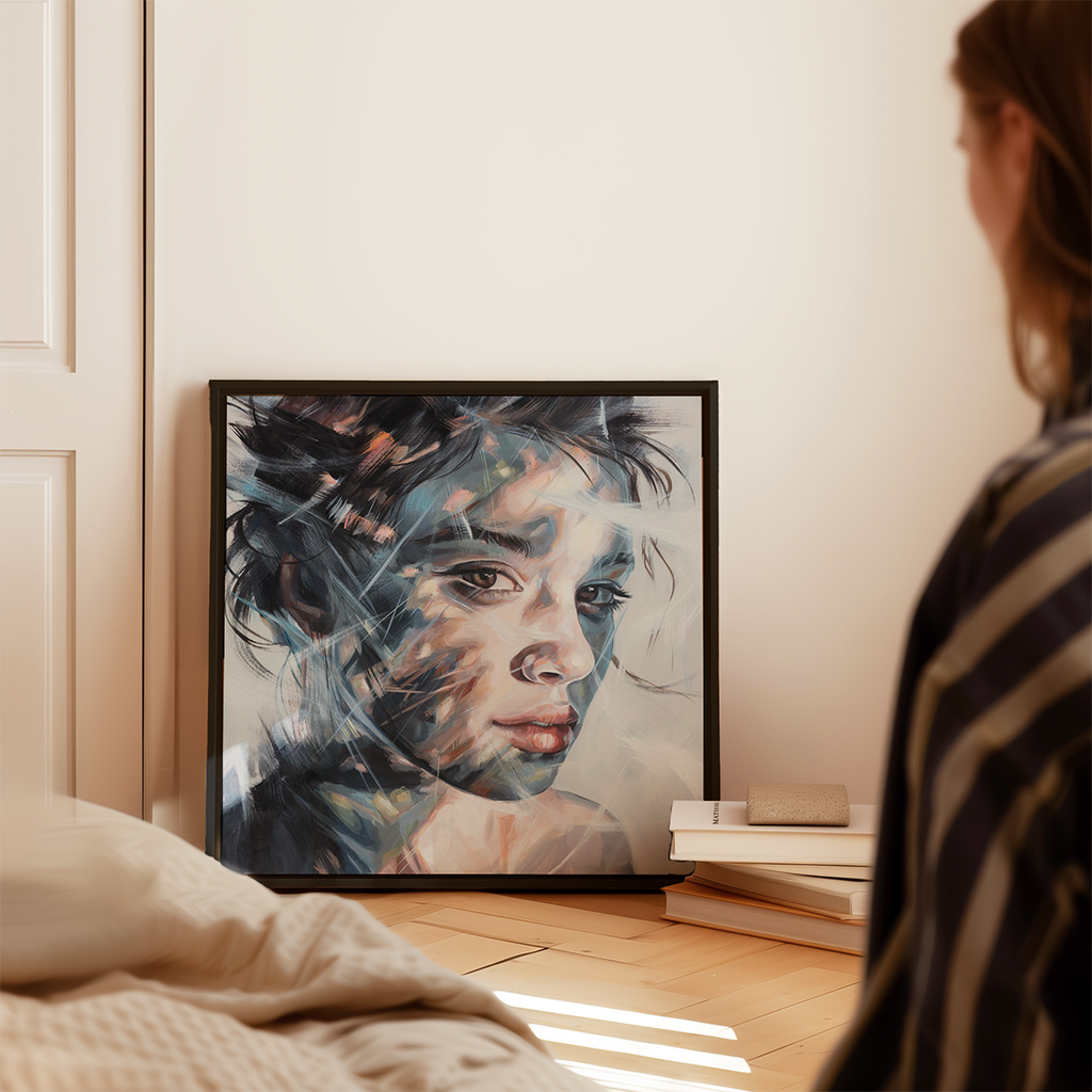 Maleriet "Mindreader" av samtidskunstneren Laila Maria Mæland