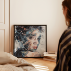 Maleriet "Mindreader" av samtidskunstneren Laila Maria Mæland