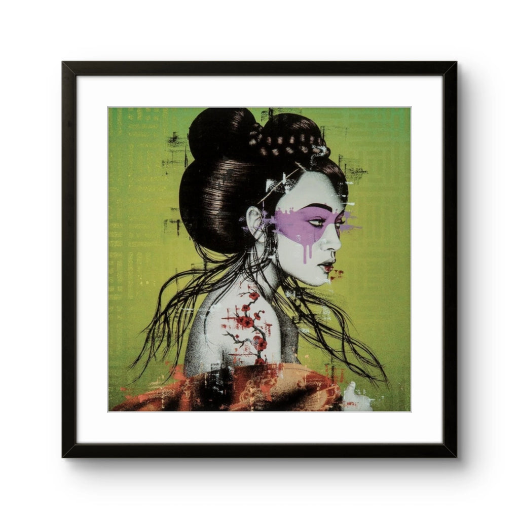 Trykket "Okurimono" av samtidskunstneren Findac.