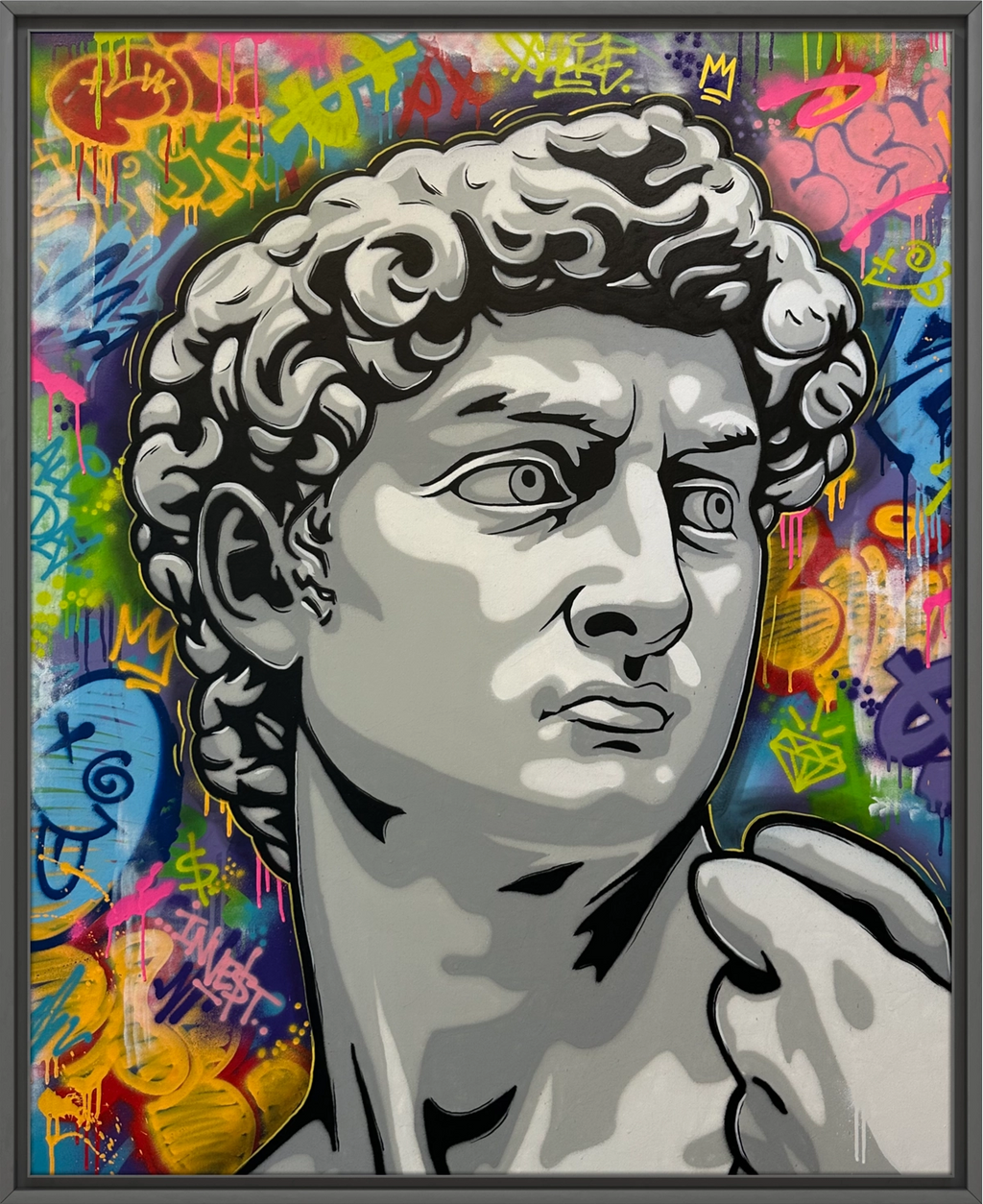 Detaljebilde av maleriet "Old money, New vision" av Salke1