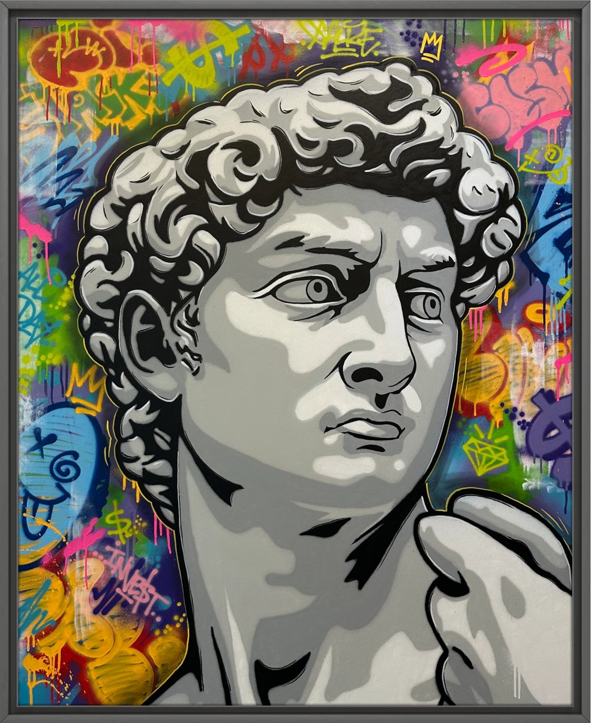 Detaljebilde av maleriet "Old money, New vision" av Salke1