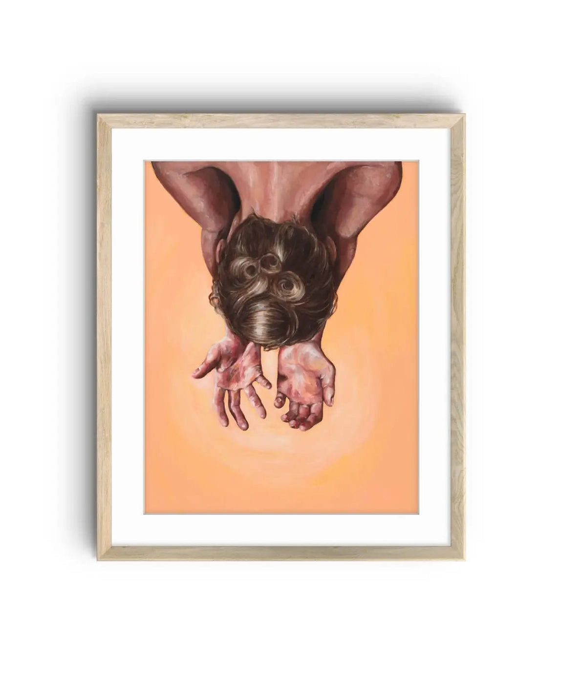 Kunsttrykket "Open Hands" kommer i tre ulike størrelser, på to ulike medium. 