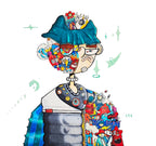 Kunstverket er i stilen "doodeling"