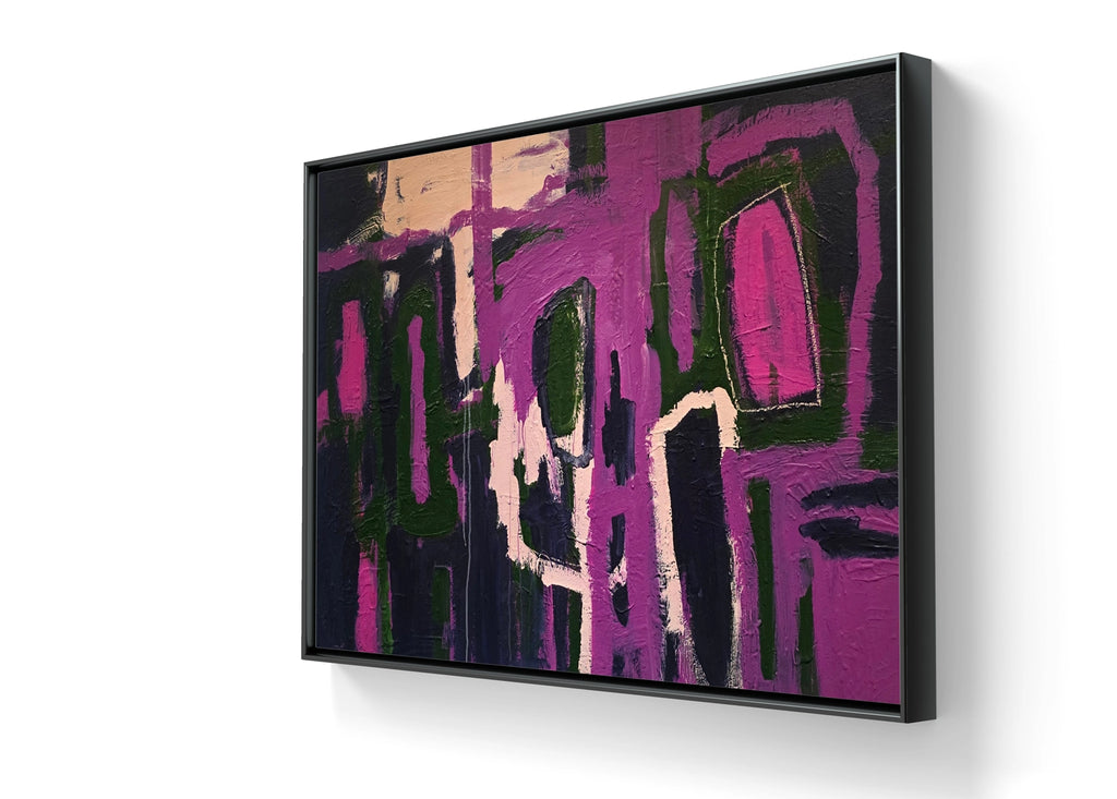 Maleriet "Parallel univers" kommer i størrelsen 100 x 150 cm. 