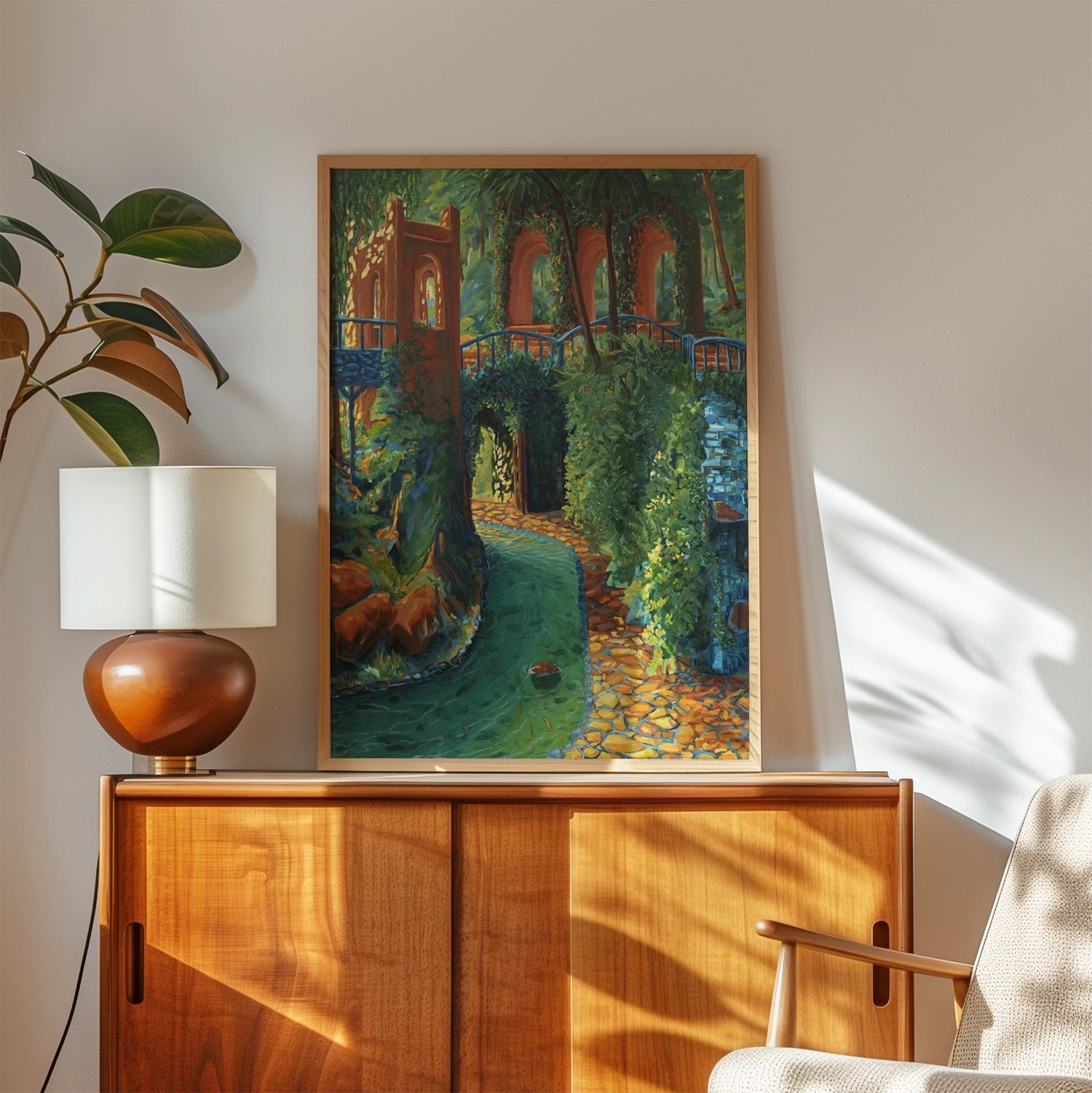 Passasjen - leveres med en ramme av eik. 