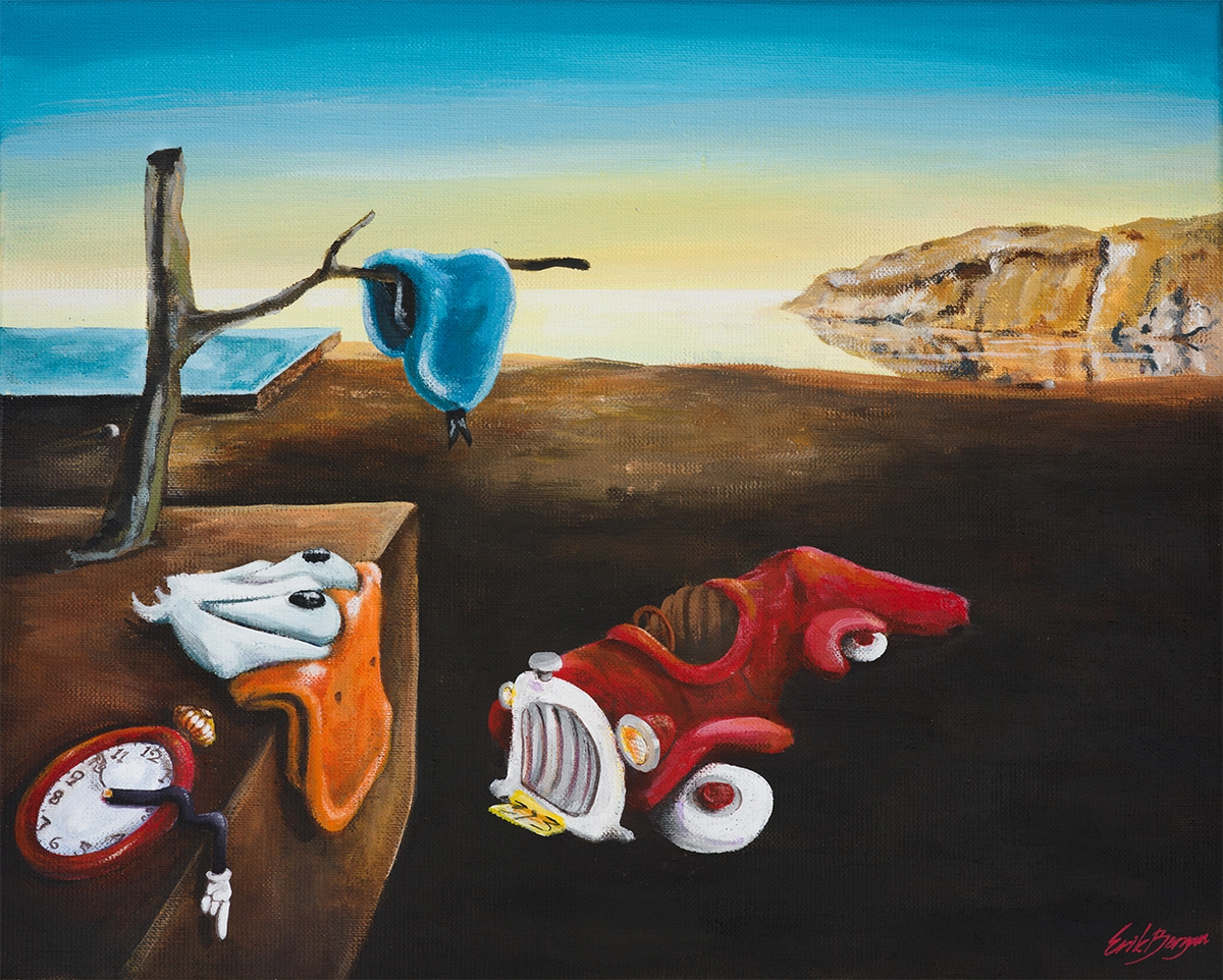 Detaljebilde av kunsttrykket "Persistence of ducks".