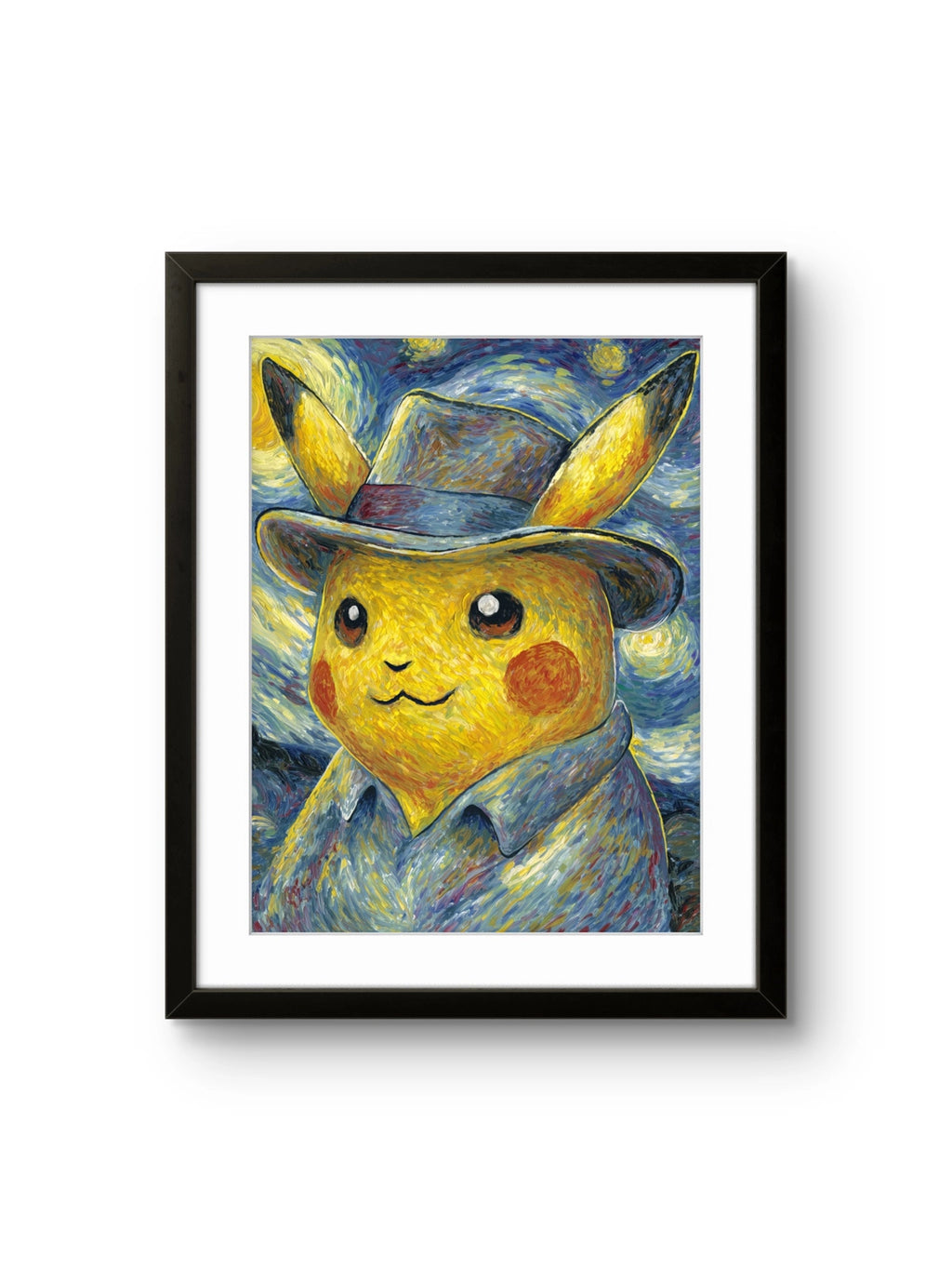 DGA kunsttrykket "Pikachu with a Hat" av den norske graffitikunstneren Salke1, signert og nummerert i begrenset opplag.