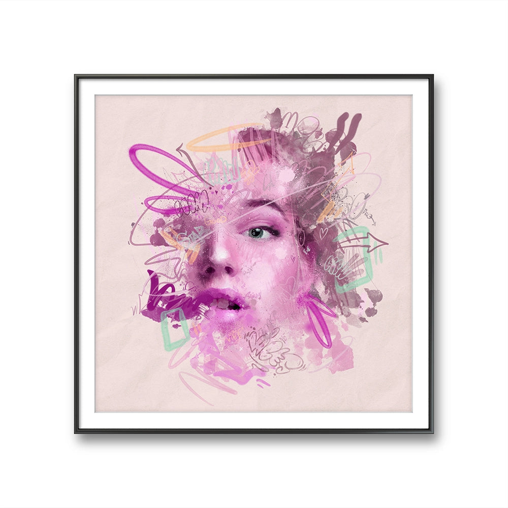 Pink Eye er et digital grafisk kunstverk av Espen Dalen