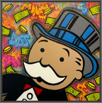 Detaljebilde av kunstverket "Play to win" av popart kunstneren Salke1.