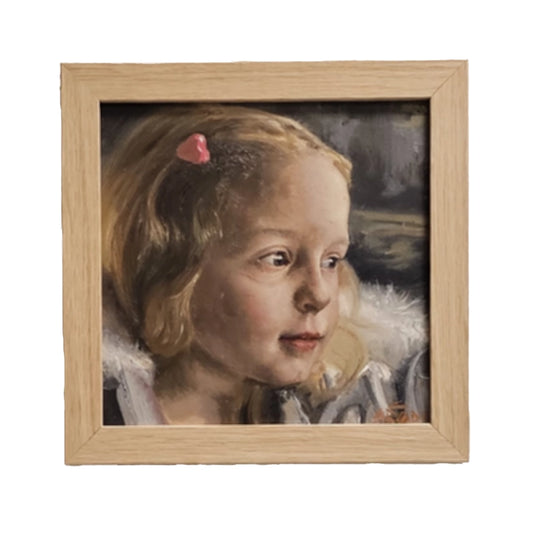 Oljemaleriet "Portrett Emmeline" av bjørge rødfjell
