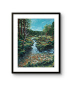 Kunsttrykket "Reminisens" er trykket på 308 gram kunstpapir. 