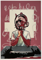 Kunsttrykket "Ruler of Tomorrow land" er signert og nummeret i et begrenset opplag på 30 stk.