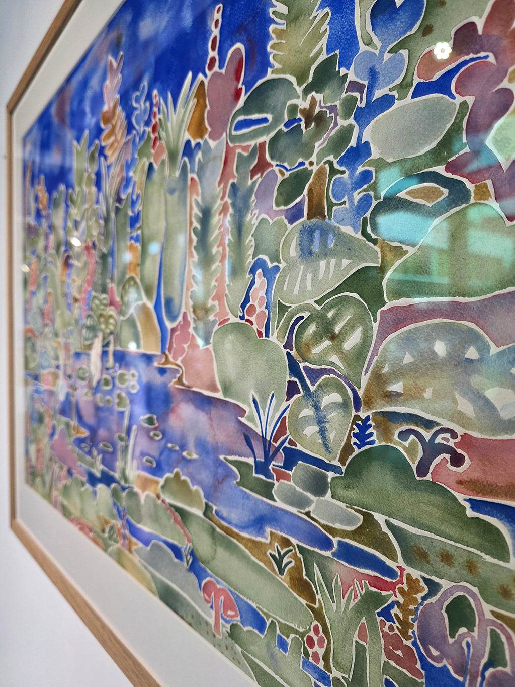 Maleriet "Shadows learning to bloom"  er laget med akvarell på kunstpapir