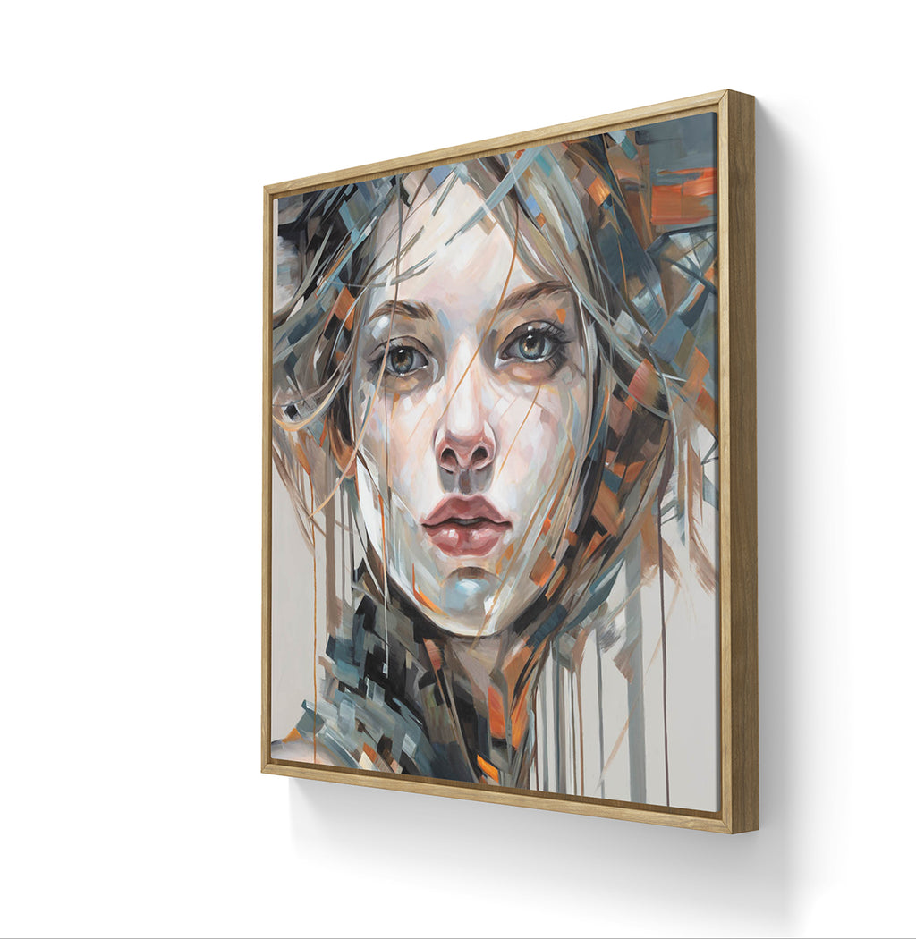 Maleriet "Silver Lining" leveres med en ramme av eik.