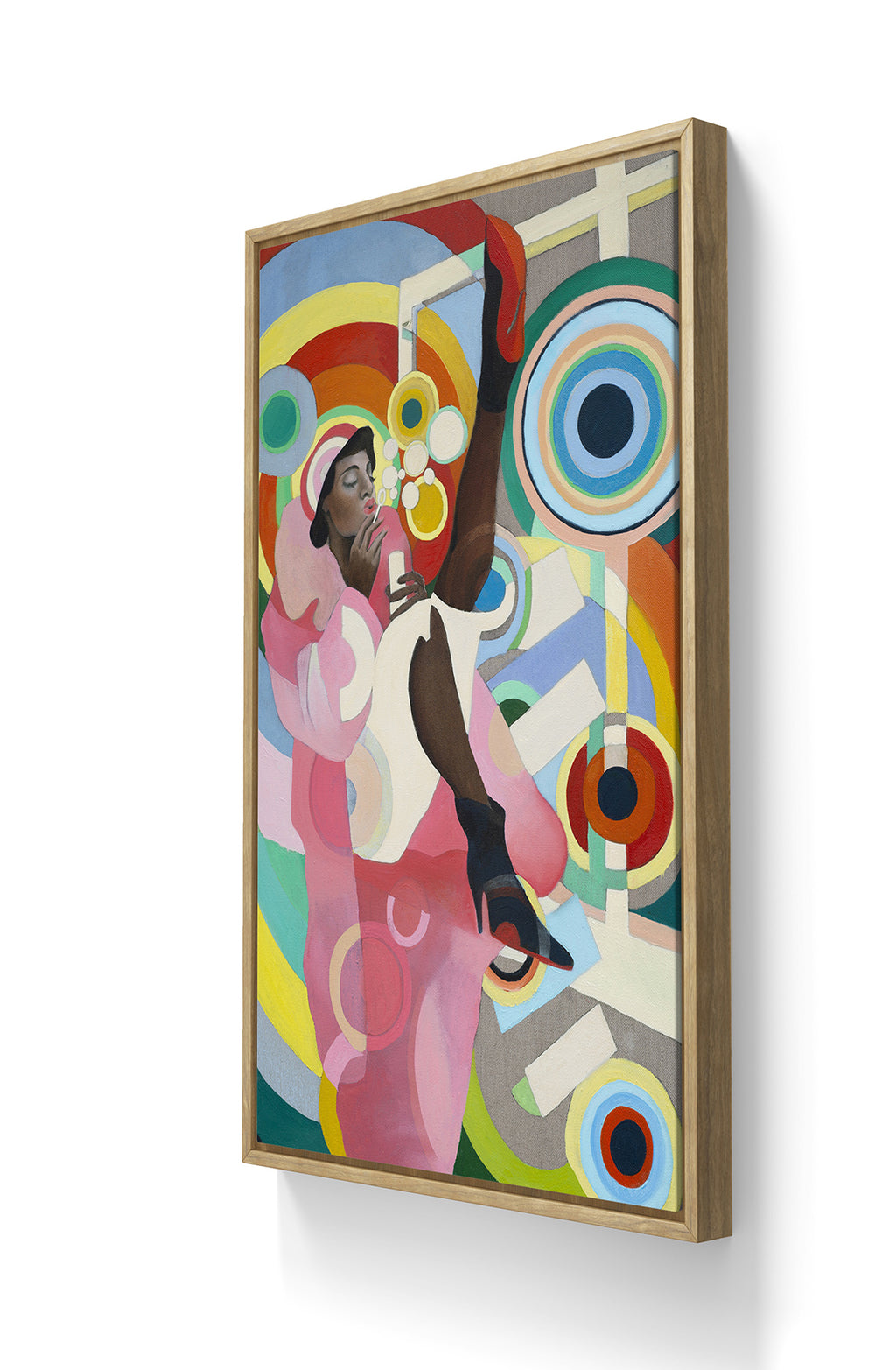 Kunsttrykket «Sister Delaunay» kommer på lerret og er håndkolorert. 