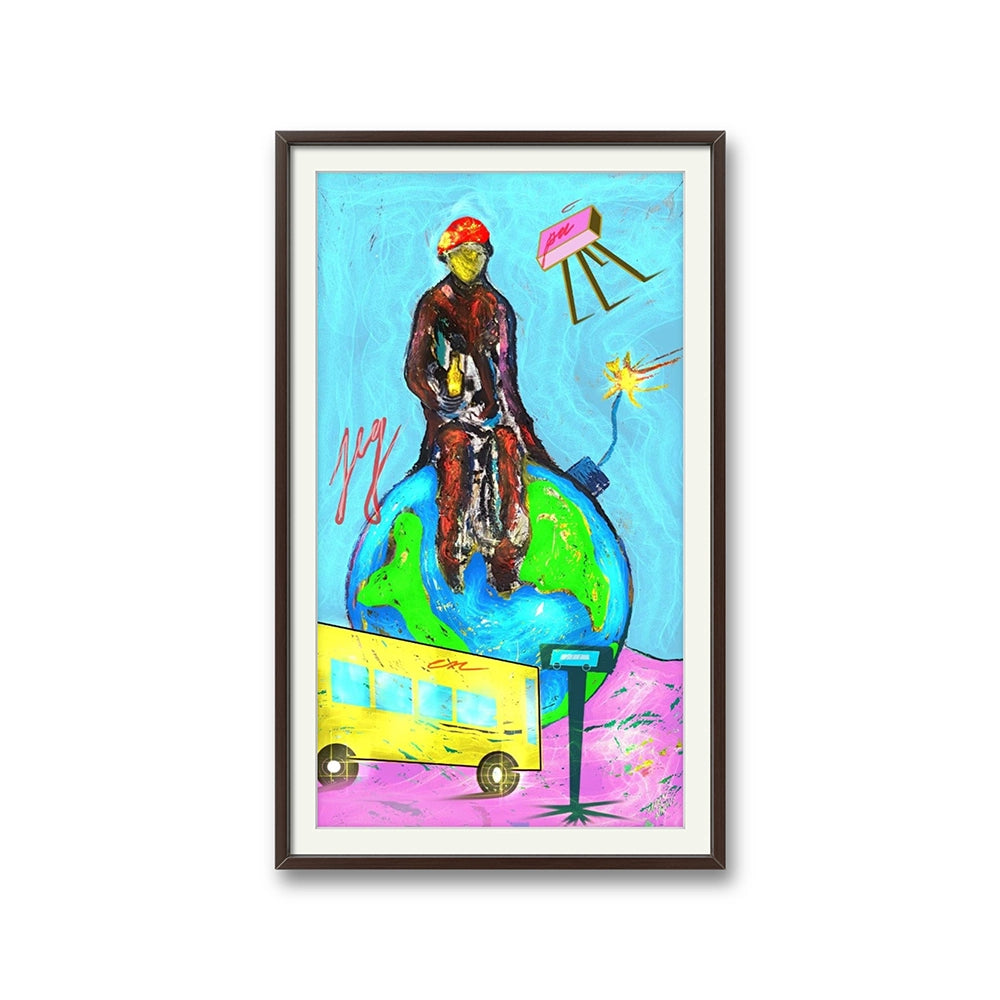 Sitter på en bombe er et kunstverk laget av den norske kunstneren Ørjan Eikemo