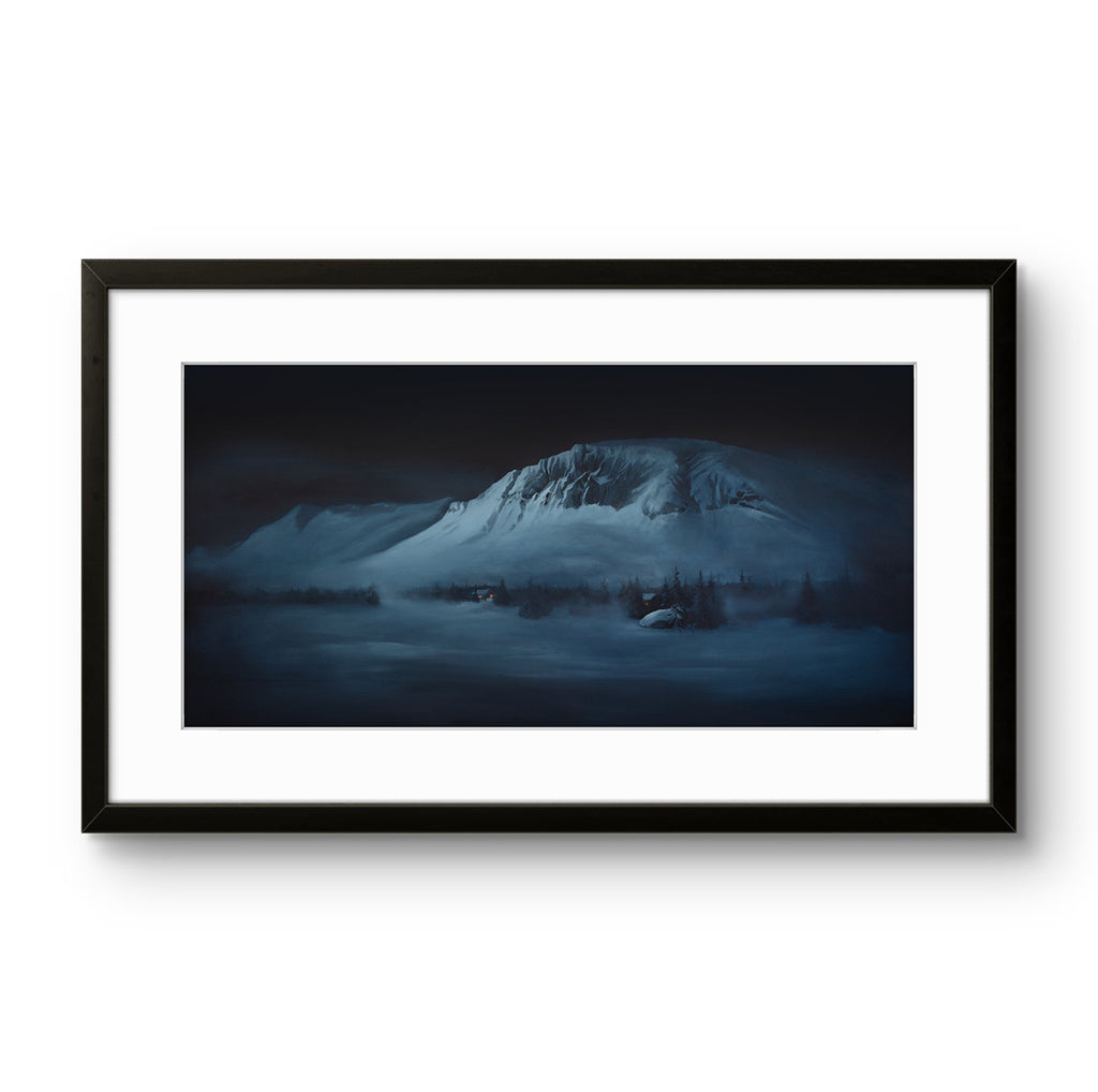 Fine art giclée kunsttrykket "Skogshorn" av den norske kunstneren Torkild Iversen, signert og nummeret i et begrenset opplag. 