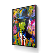 Kunstverket "Son of a man" leveres ferdig innrammet med en sort ramme