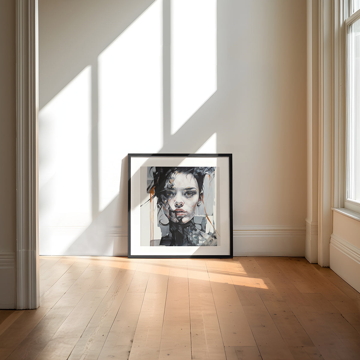 Kunsttrykket "Soul Glitch" i størrelsen 50 x 50 cm på kunstpapir. 