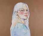 Maleriet "Speil" kommer. i størrelsen 100 x 120 cm.