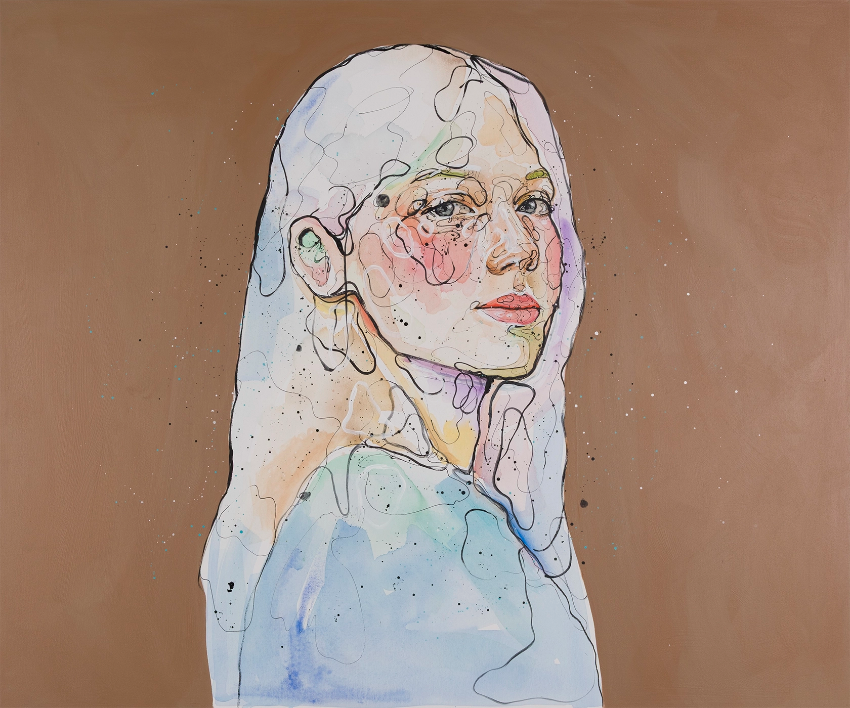 Maleriet "Speil" kommer. i størrelsen 100 x 120 cm.