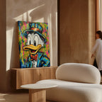 "Splash of Wealth" er laget med spray på lerret. 