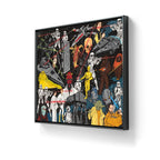 Star Wars av Pål Dailey på lerret leveres ferdig oppspent og leveres med en sort sveveramme. 