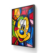 Kunstverket "Starry dreams" leveres ferdig innrammet med en sort ramme. 