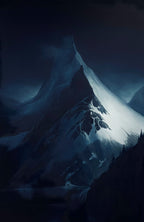 Detaljebilde av maleriet "Stetind".