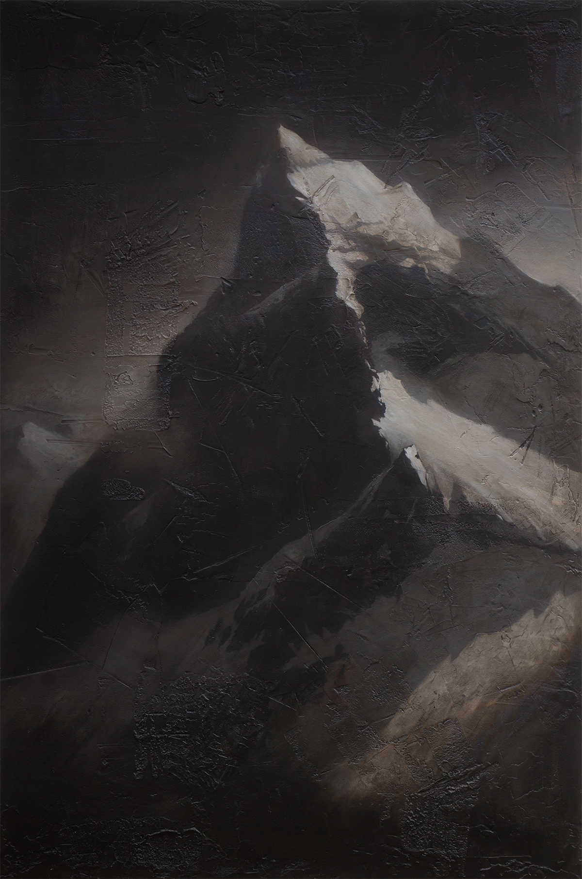 Detaljebilde av maleriet "Store Austabotntind".