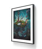 Kunsttrykket "Surveillance island" kommer i størrelsen 41 x 51 cm. 