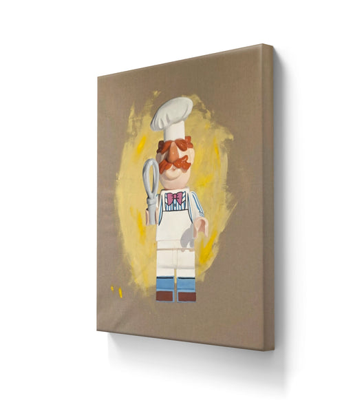 Maleriet "Swedish chef" kommer i størrelsen 112 x 96 cm